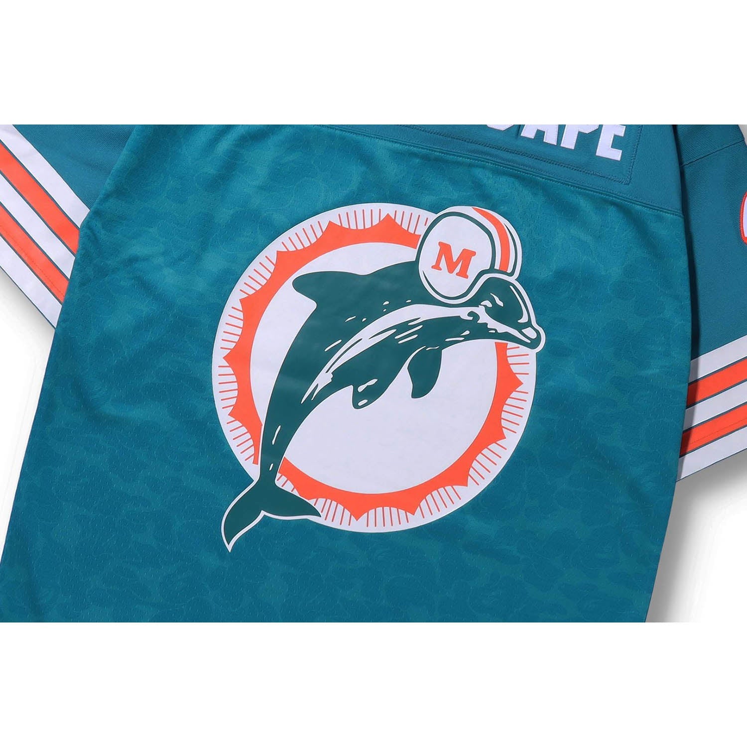 BAPE X MITCHELL & NESS NFL MIAMI DOLPHINS LEGACY JERSEY MENS