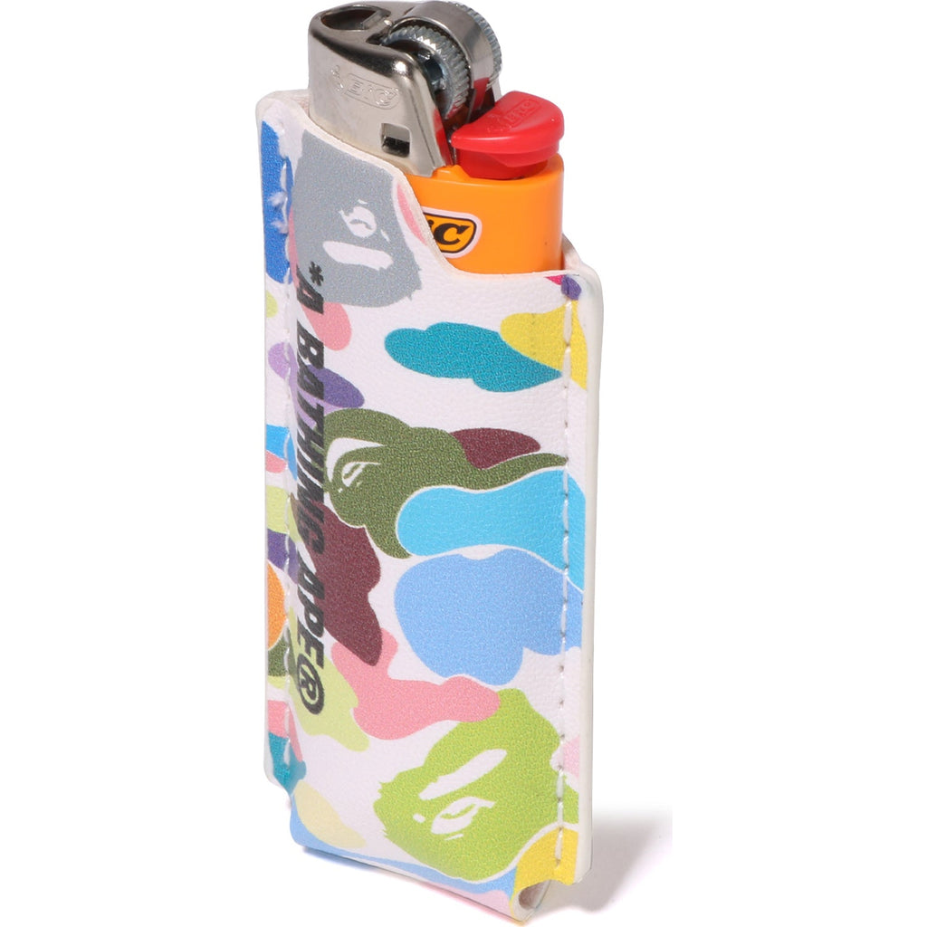MULTI CAMO LEATHER LIGHTER CASE