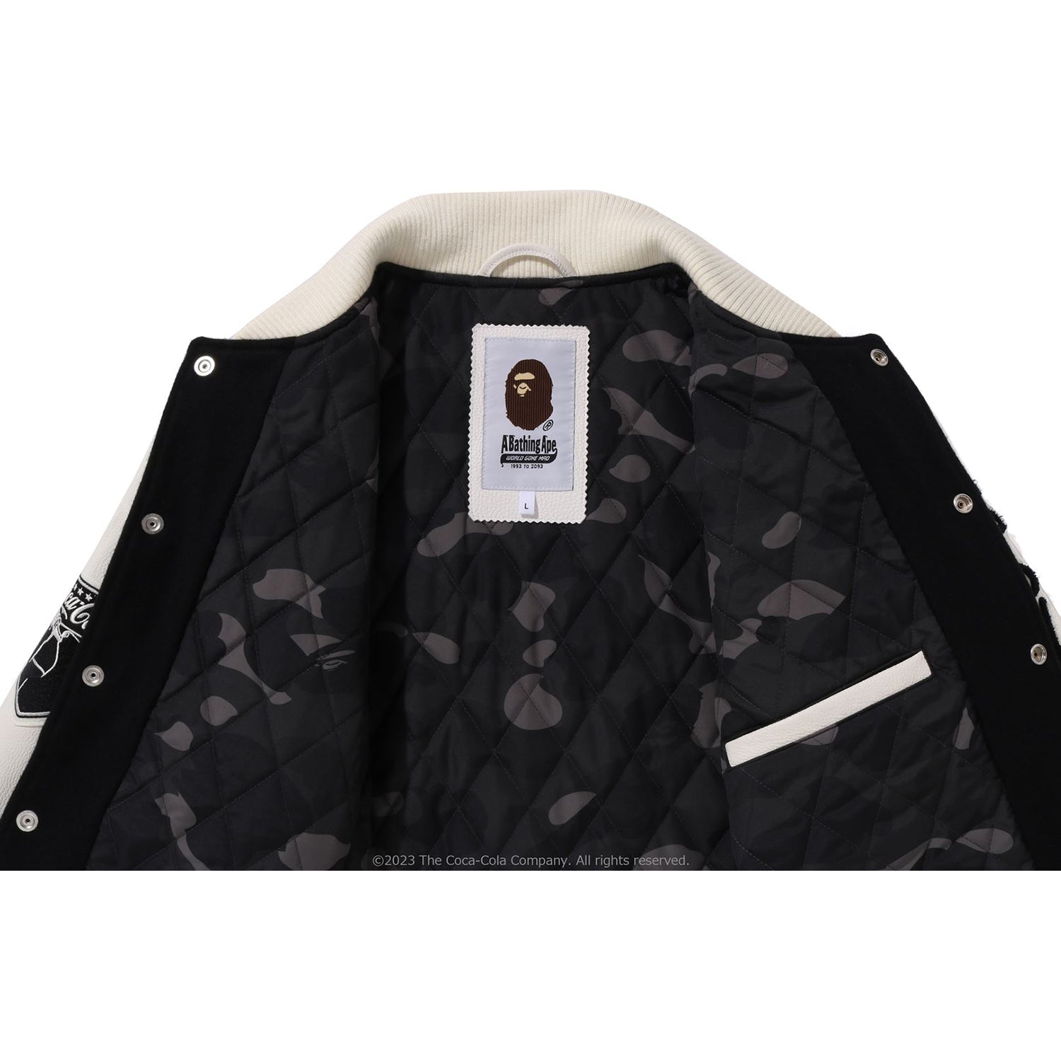 BAPE X COCA-COLA VARSITY JACKET MENS