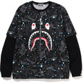 SPACE CAMO SHARK LAYERED L/S TEE MENS