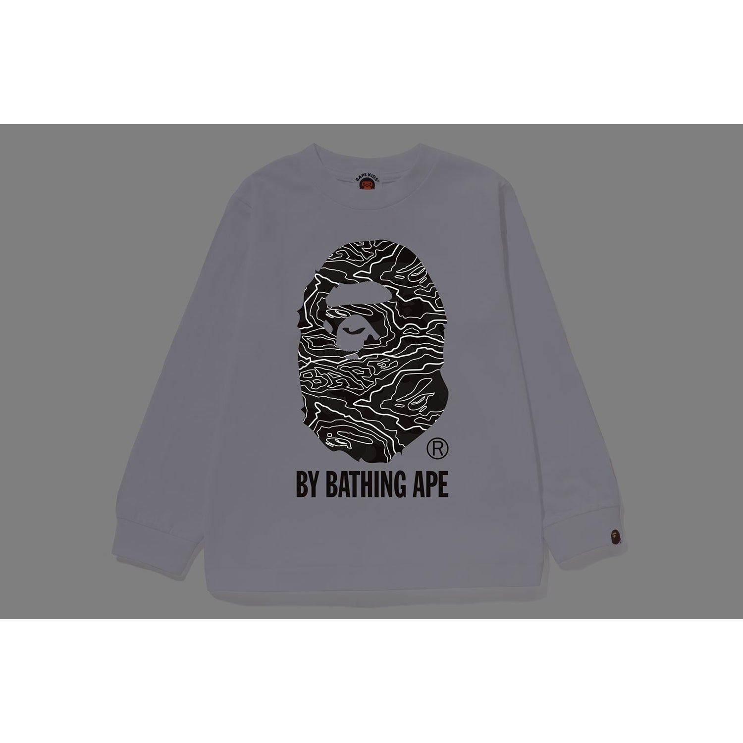 LAYERED LINE CAMO BY BATHING APE L/S TEE KIDS