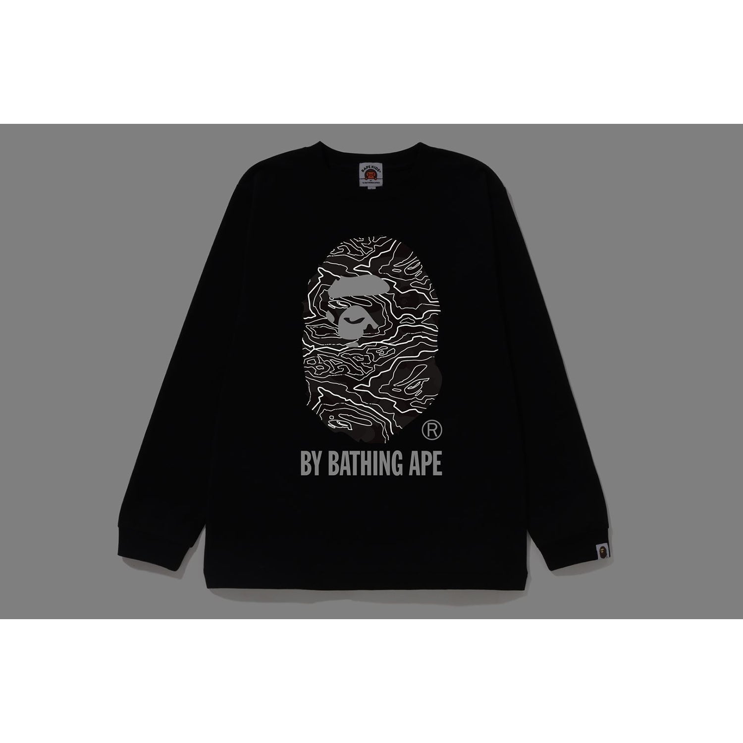 LAYERED LINE CAMO BY BATHING APE L/S TEE KIDS