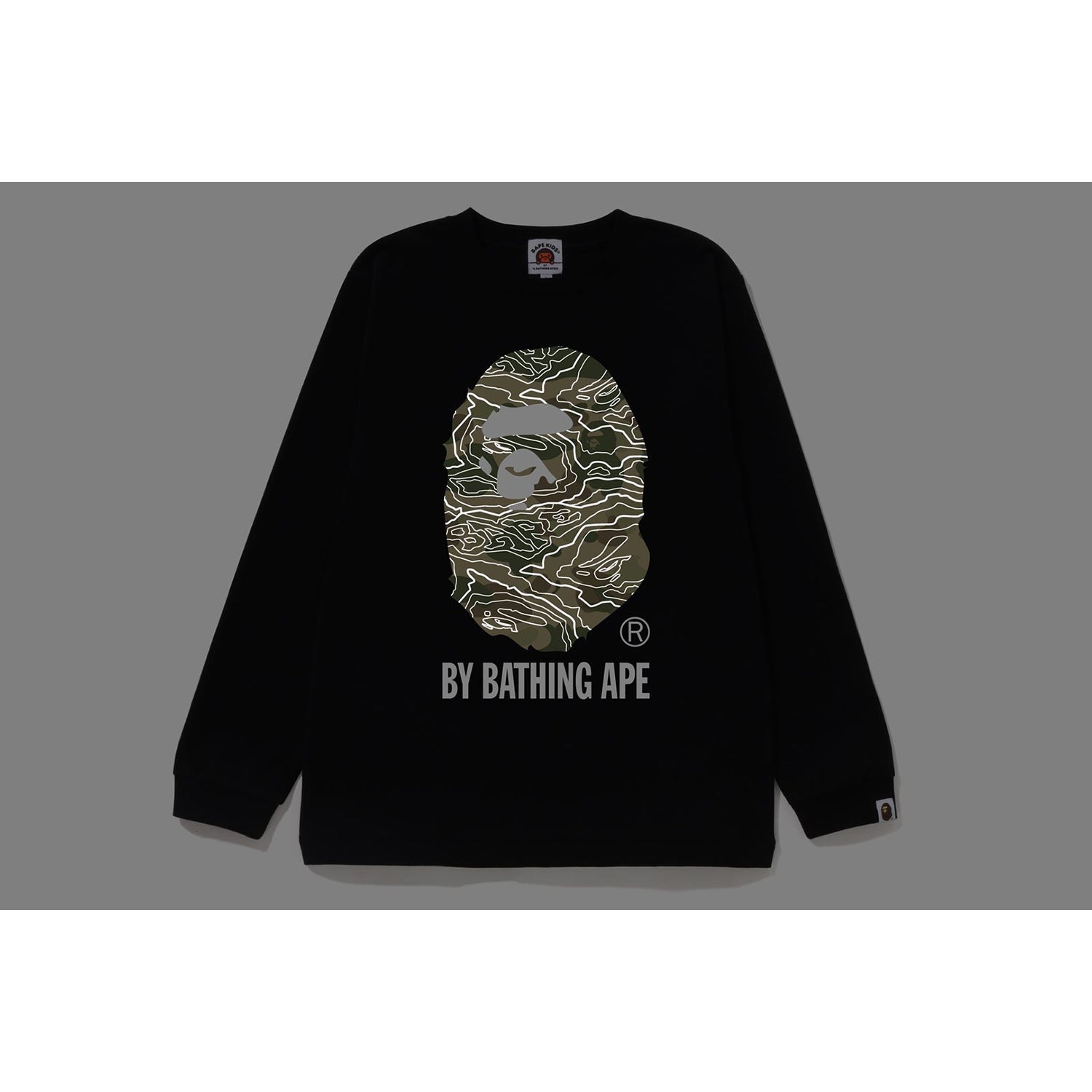 LAYERED LINE CAMO BY BATHING APE L/S TEE KIDS