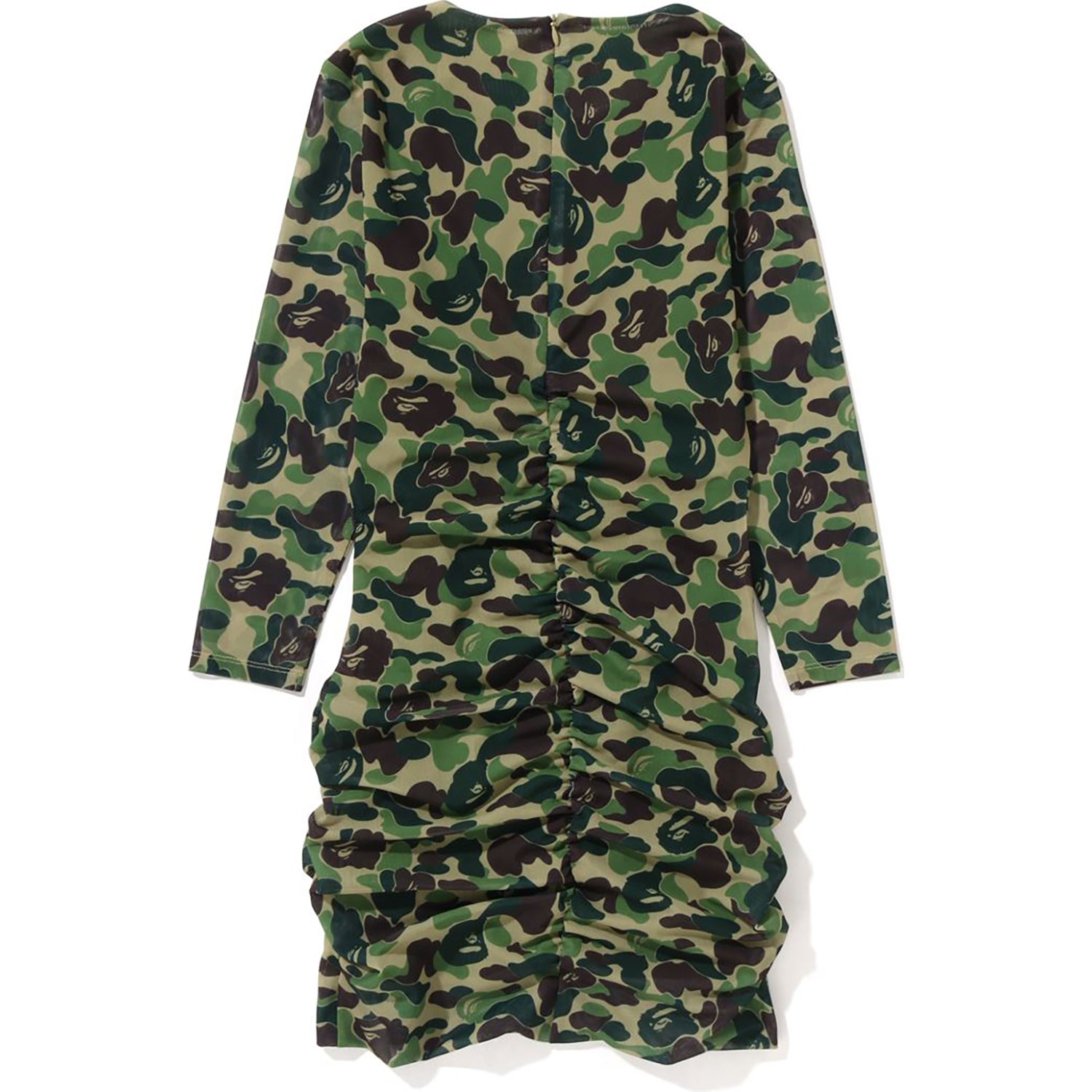 ABC CAMO MESH GATHERED ONEPIECE LADIES