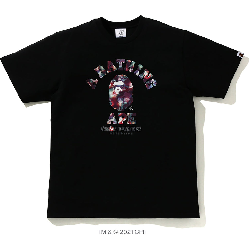 BAPE X GHOSTBUSTERS CAMO COLLEGE TEE MENS