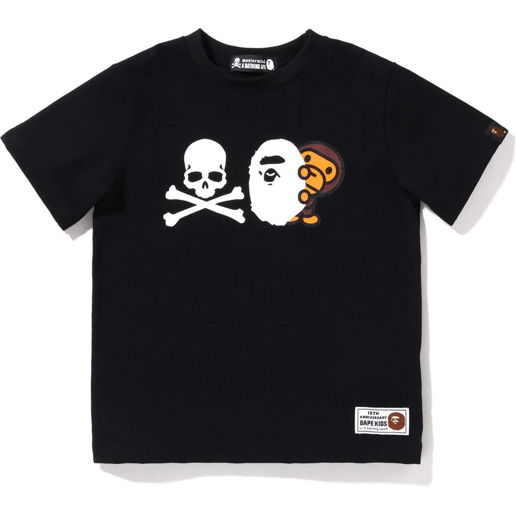 BK15TH ANNIVERSARY X MASTERMIND BAPE APE HEAD & BABY MILO TEE KIDS