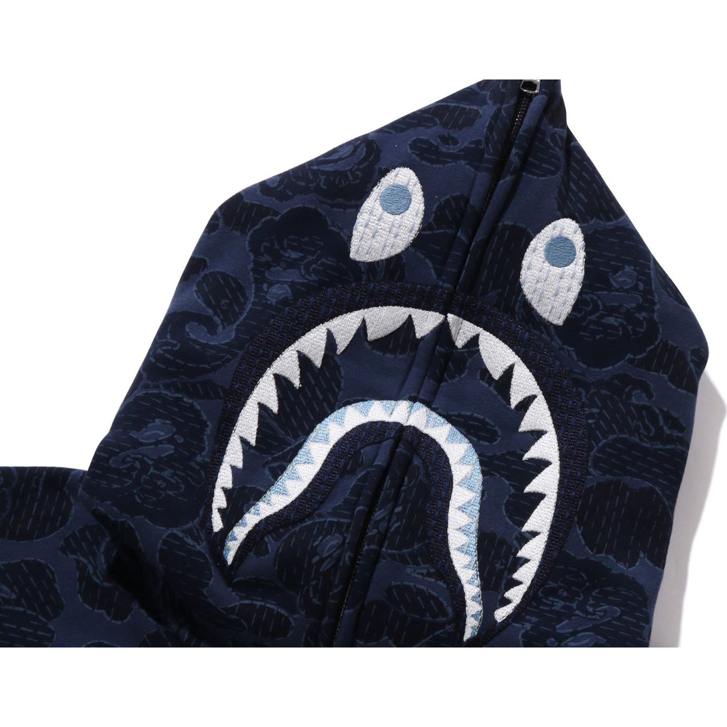 BAPE X ALPHA INDUSTRIES SHARK FULL ZIP HOODIE MENS