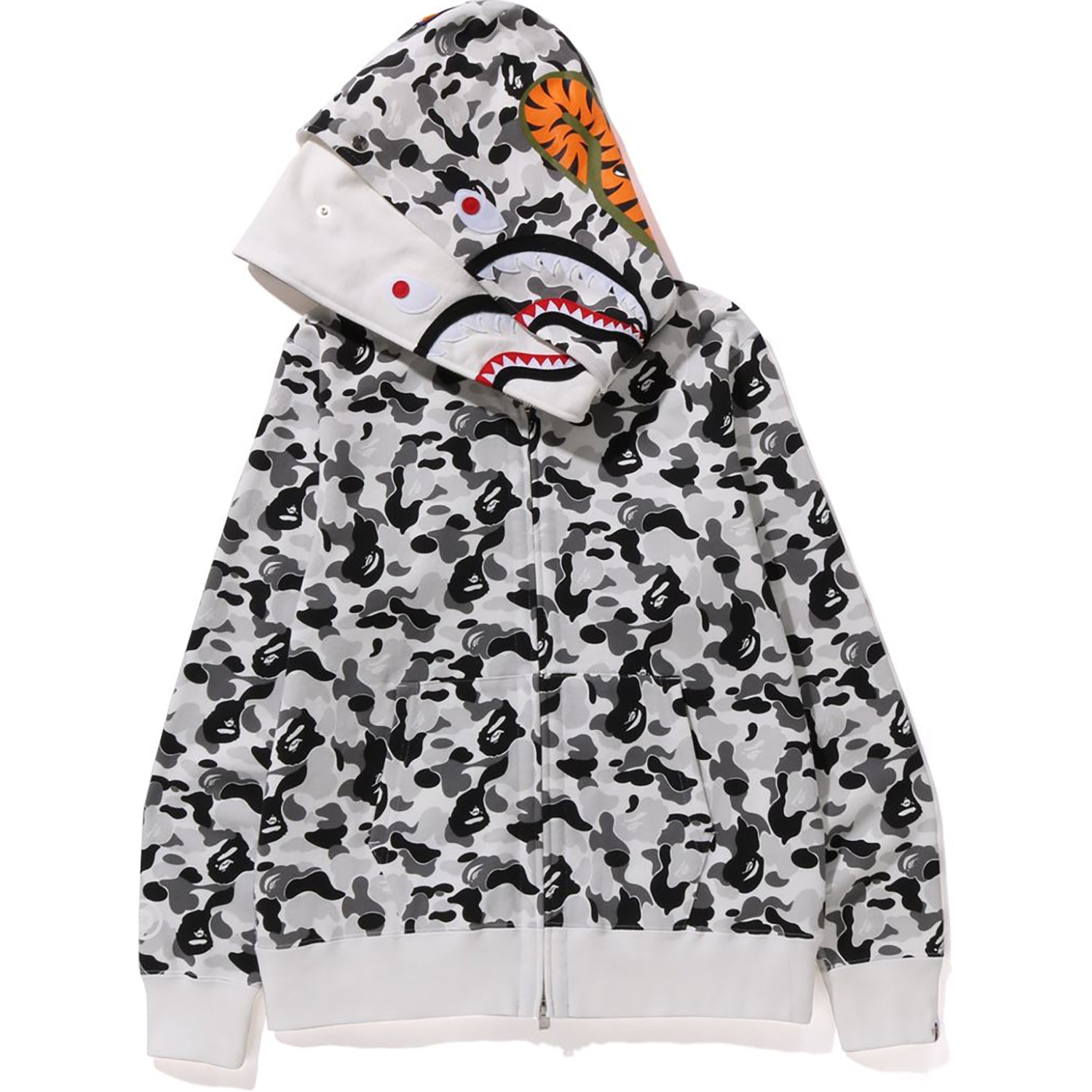 ABC CAMO DOUBLE SHARK FULL ZIP HOODIE MENS