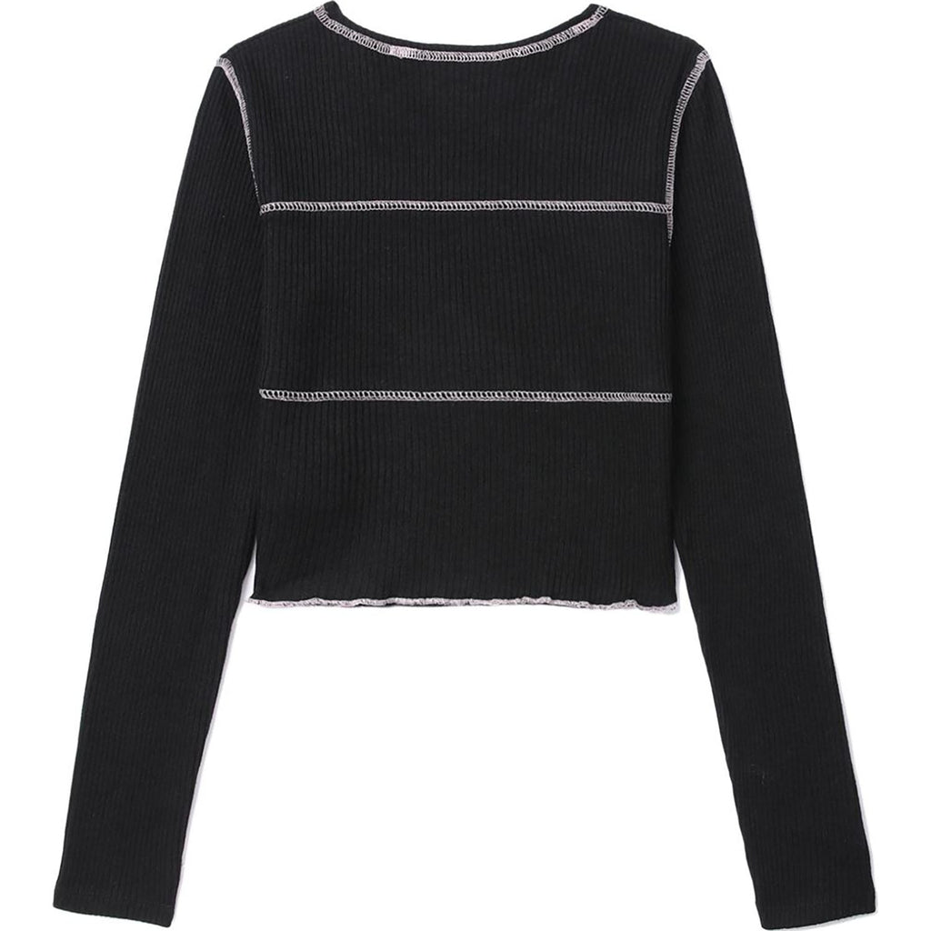 APEE RIBBED CROP TOP LADIES