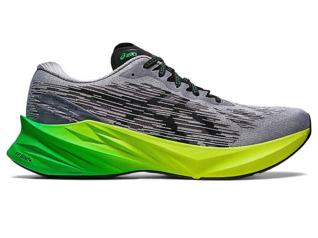 Men's Asics Novablast 3, Sheet Rock/Black, 8.5 D Medium