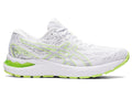 Women's Asics Gel-Cumulus 23, White/Lime Green, 9 B Medium