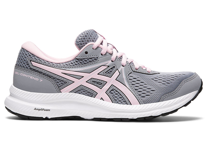 Women's Asics Gel-Contend 7, Sheet Rock/Pink Salt, 8.5 D Wide