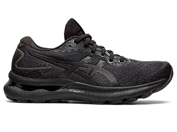 Women's Asics Gel-Nimbus 24, Black/Black, 8 B Medium