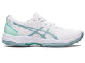 Women's Asics Solution Swift FlyteFoam, White/Smoke Blue, 9.5 B Medium