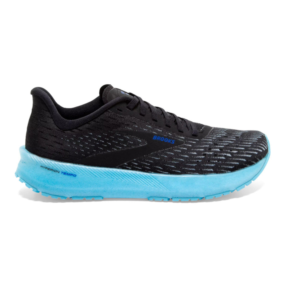 Men's Brooks Hyperion Tempo, Black/Iced Aqua/Blue, 10 D Medium