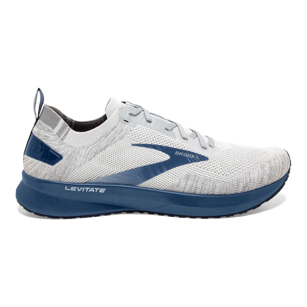 Men's Brooks Levitate 4, Grey/Oyster/Blue, 11.5 D Medium