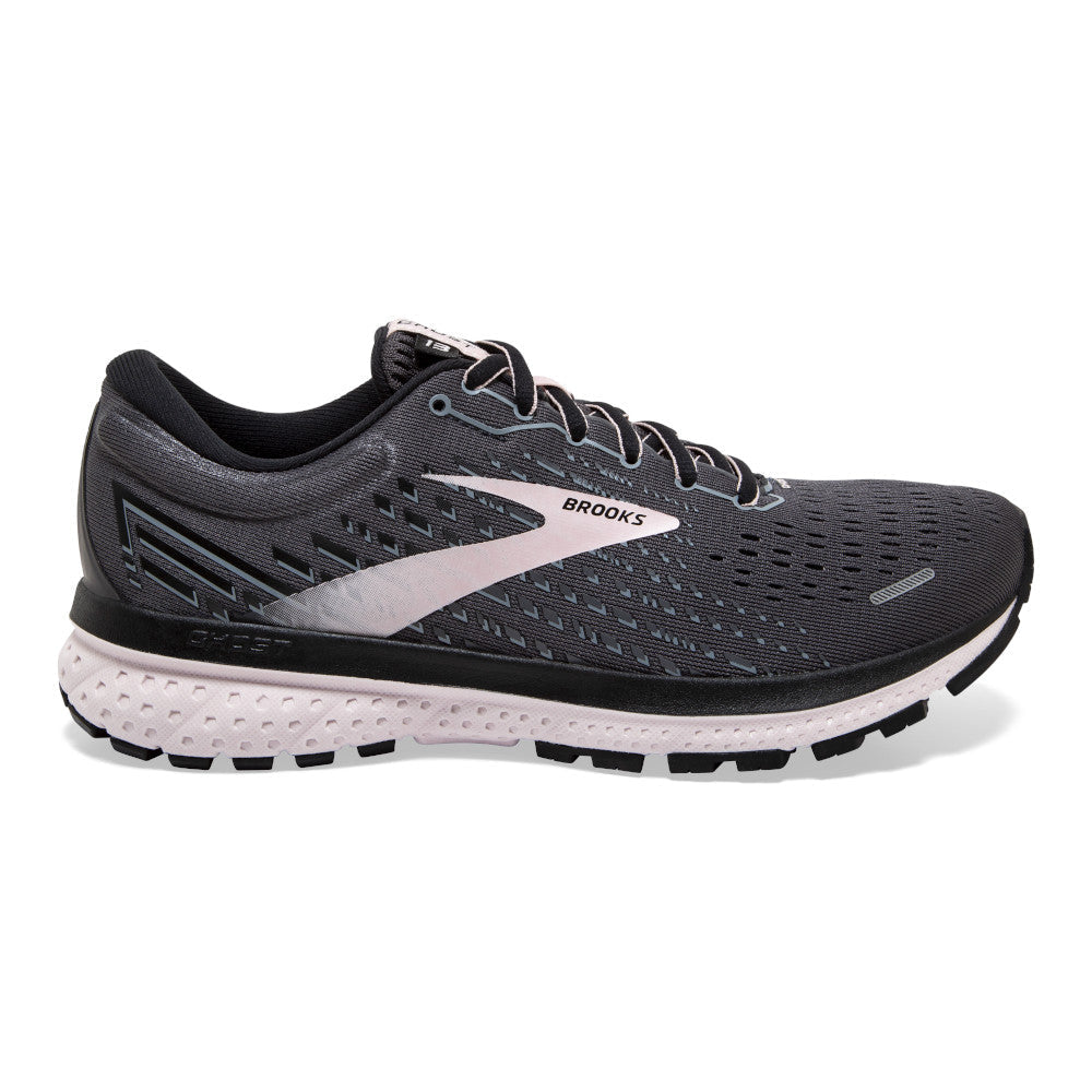 Women's Brooks Ghost 13, Black/Hushed Violet, 7.5 B Medium