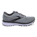 Women's Brooks Ghost 13, Grey/Blackened Pearl/Purple, 6 D Wide