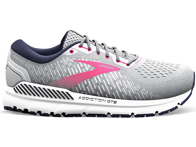 Women's Brooks Addiction GTS 15, Oyster/Peacoat/Lilac Rose, 10.5 D Wide