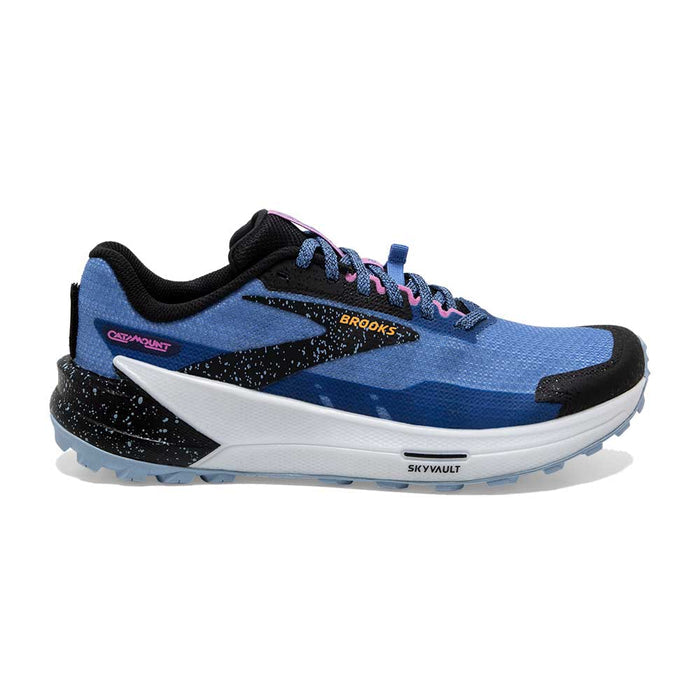 Women's Brooks Catamount 2, Blue/Black/Yellow, 7 B Medium