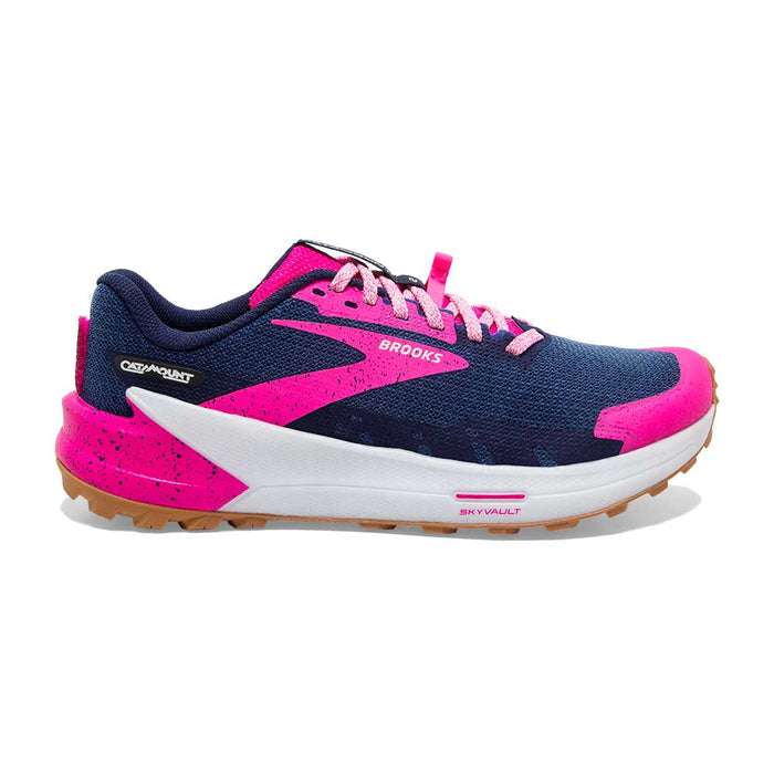 Women's Brooks Catamount 2, Peacoat/Pink/Biscuit, 8.5 B Medium