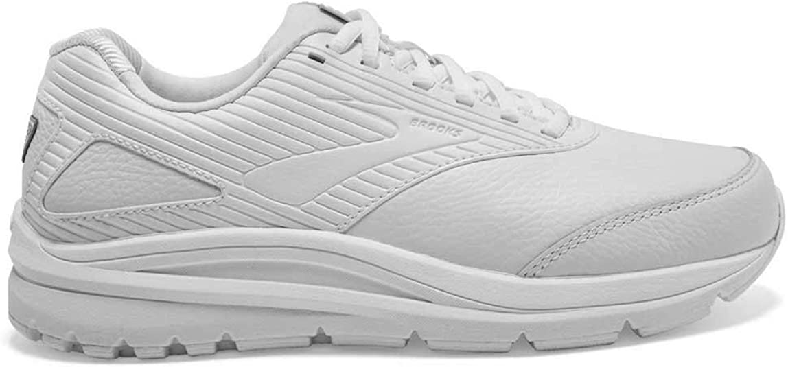 Women's Brooks Addiction Walker 2, White/White, 6.5 B Medium