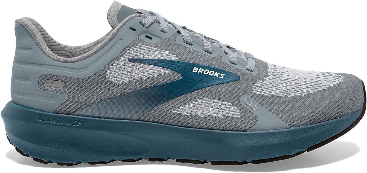 Men's Brooks Launch 9, Grey/Midnight/White, 11.5 D Medium