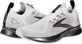 Women's Brooks Levitate Stealthfit 5, White/Grey/Black, 7 B Medium