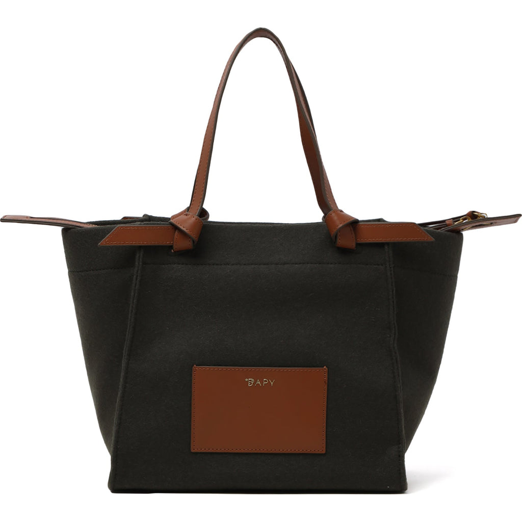 BAPY KNOTTED HANDLES FLANNEL BAG LADIES