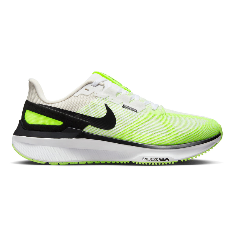 Men's Nike Structure 25, White/Black-Volt-Phantom, 9.5 D Medium