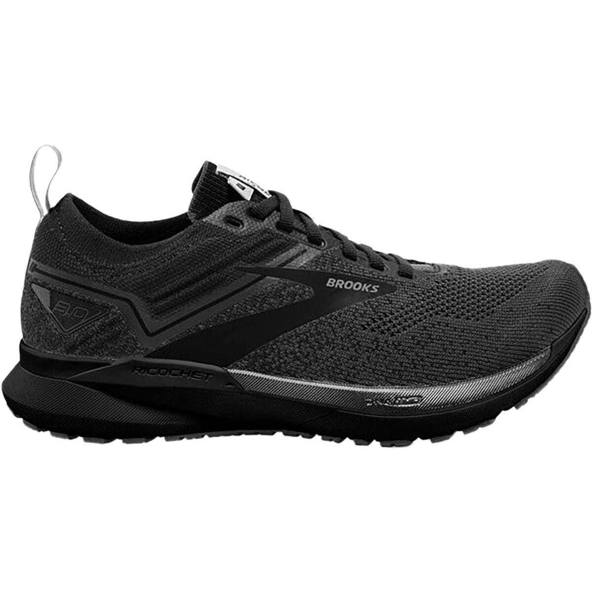 Women's Brooks Ricochet 3, Ebony/Blackened Pearl/Black, 9.5 B Medium