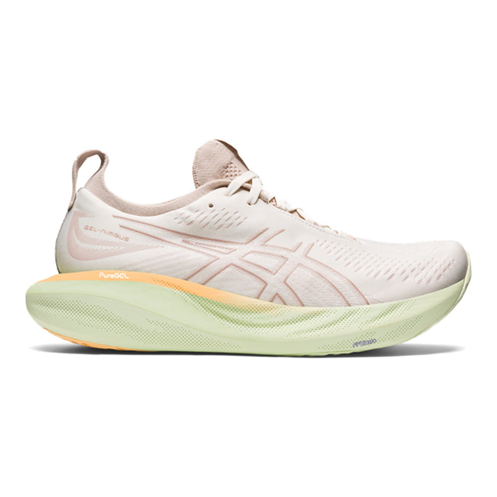Men's Asics Gel-Nimbus 25, Cream/Fawn, 10.5 D Medium