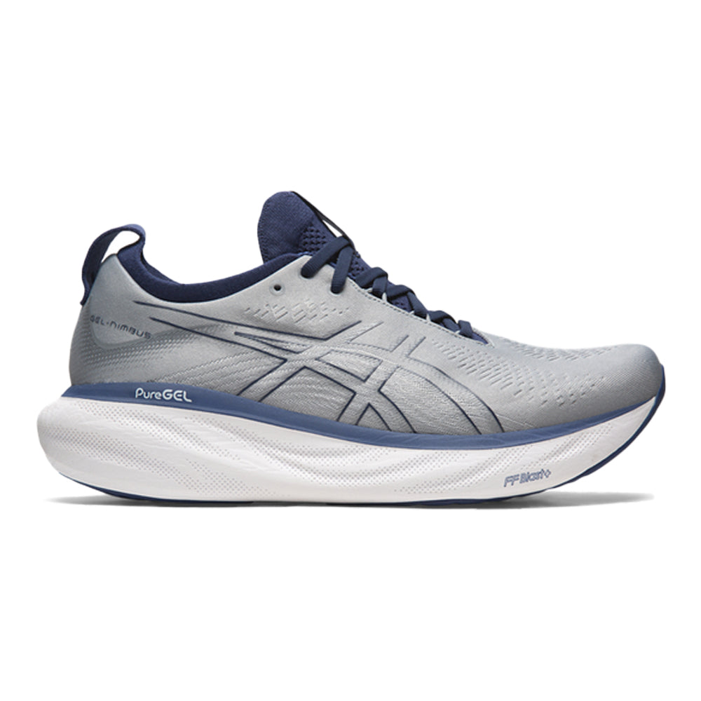 Men's Asics Gel-Nimbus 25, Sheet Rock/Indigo Blue, 11 D Medium