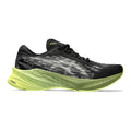 Men's Asics Novablast 3, Black/Dried Leaf Green, 13 D Medium