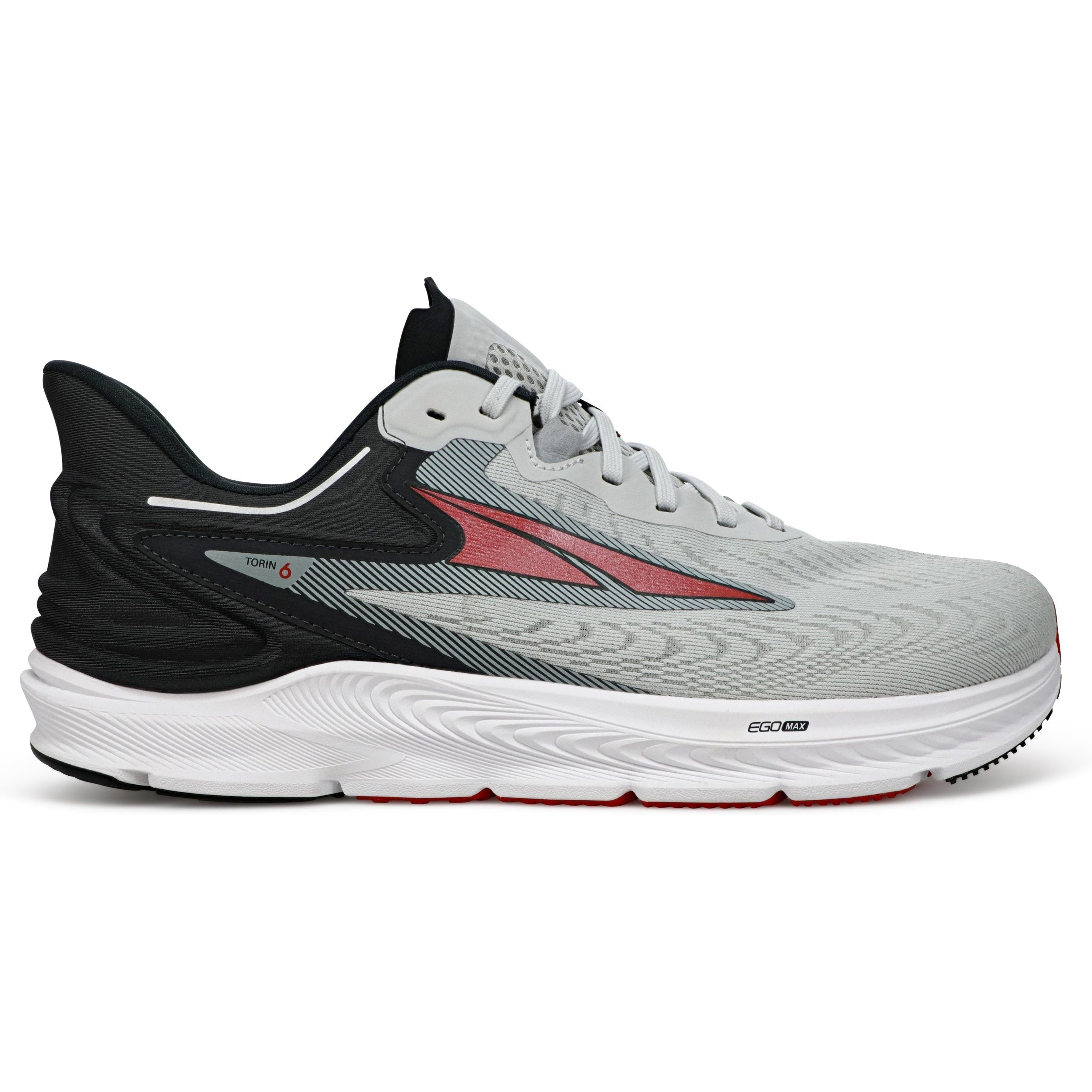 Men's Altra Torin 6, Gray/Red, 7 2E Wide