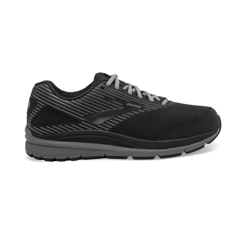 Men's Brooks Addiction Walker Suede, Black/Primer/Black, 8.5 2E Wide