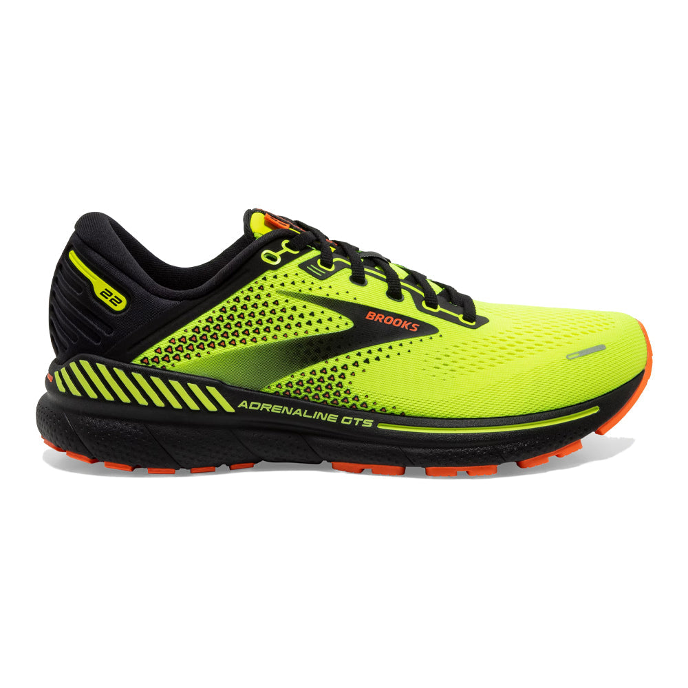 Men's Brooks Adrenaline GTS 22, Nightlife/Black/Flame, 8.5 D Medium