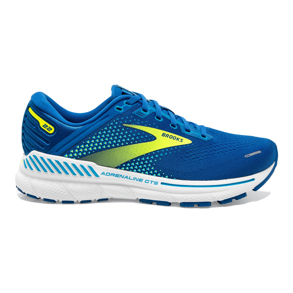 Men's Brooks Adrenaline GTS 22, Blue/Nightlife/White, 10 D Medium