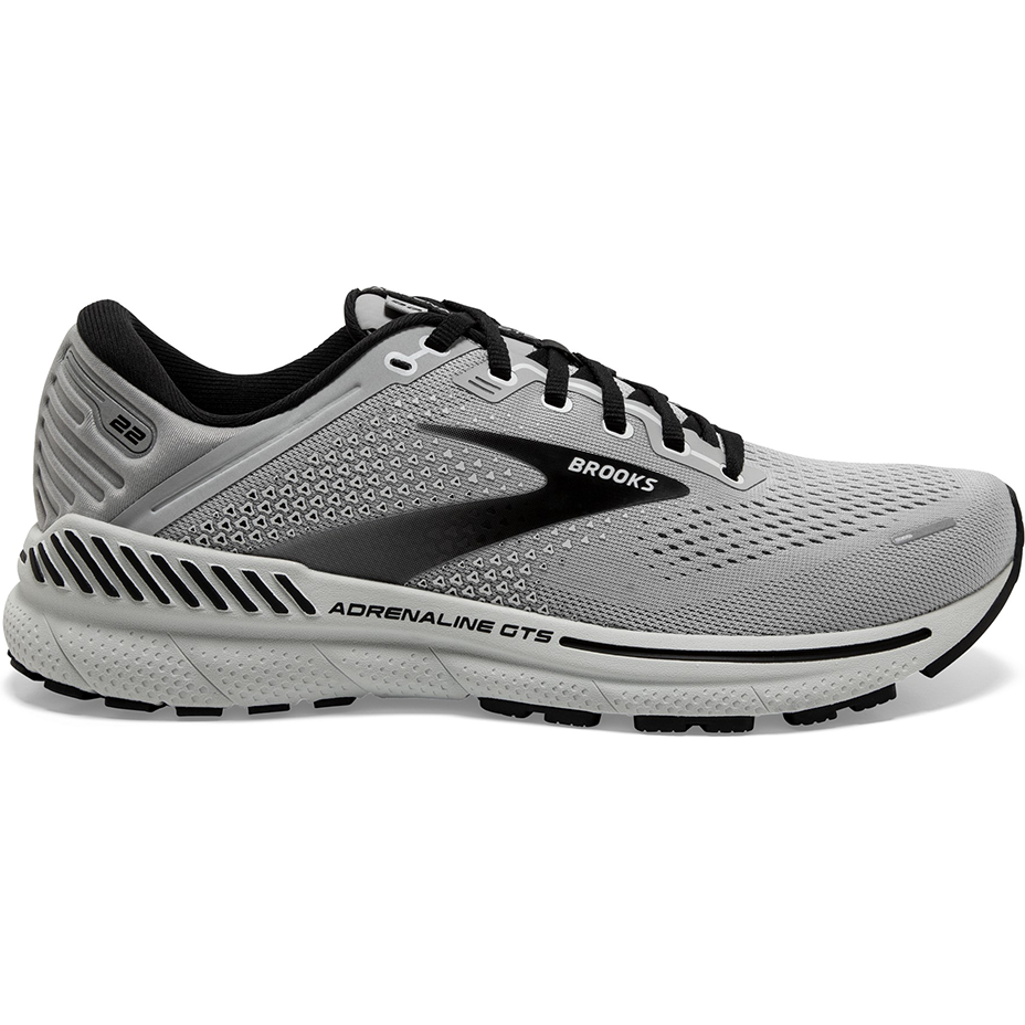 Men's Brooks Adrenaline GTS 22, Alloy/Grey/Black, 8.5 2E Wide