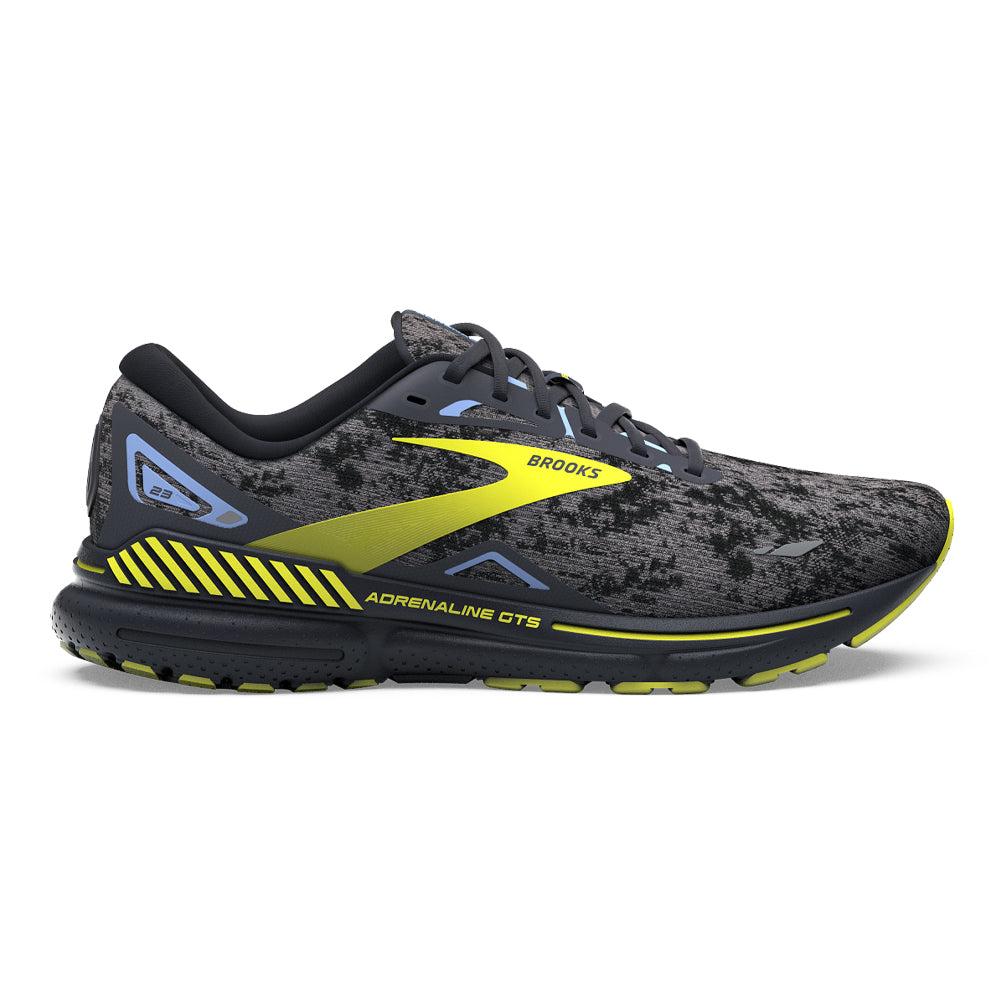 Men's Brooks Adrenaline GTS 23, Nine Iron/Folkstone/Sulphur, 14 D Medium
