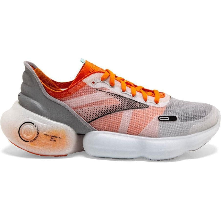 Men's Brooks Aurora, Grey/Orange/Black, 9 D Medium