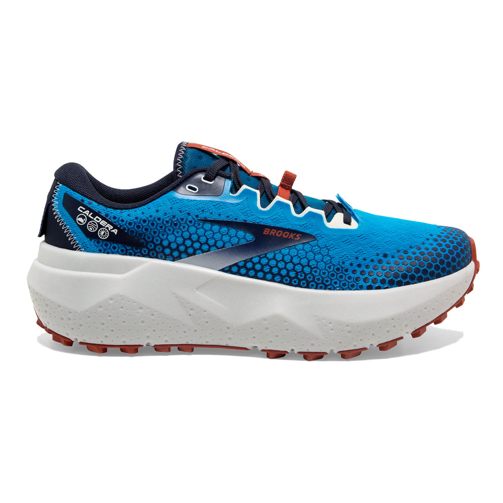 Men's Brooks Caldera 6, Peacoat/Atomic Blue/Rooibos, 10 D Medium