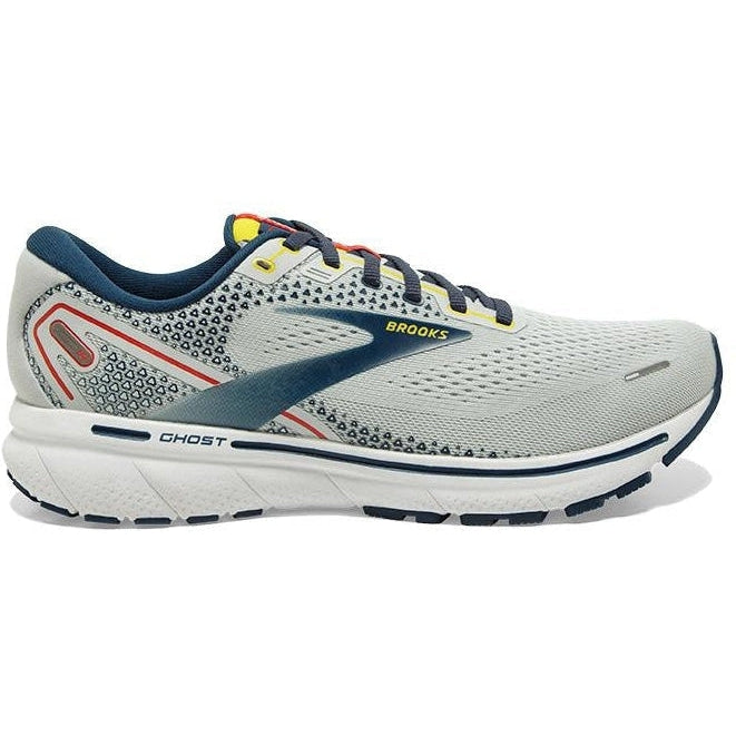 Men's Brooks Ghost 14, Grey/Titan/Maize, 12.5 D Medium