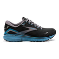 Men's Brooks Ghost 15, Black/Blackened Pearl/Blue, 8 D Medium