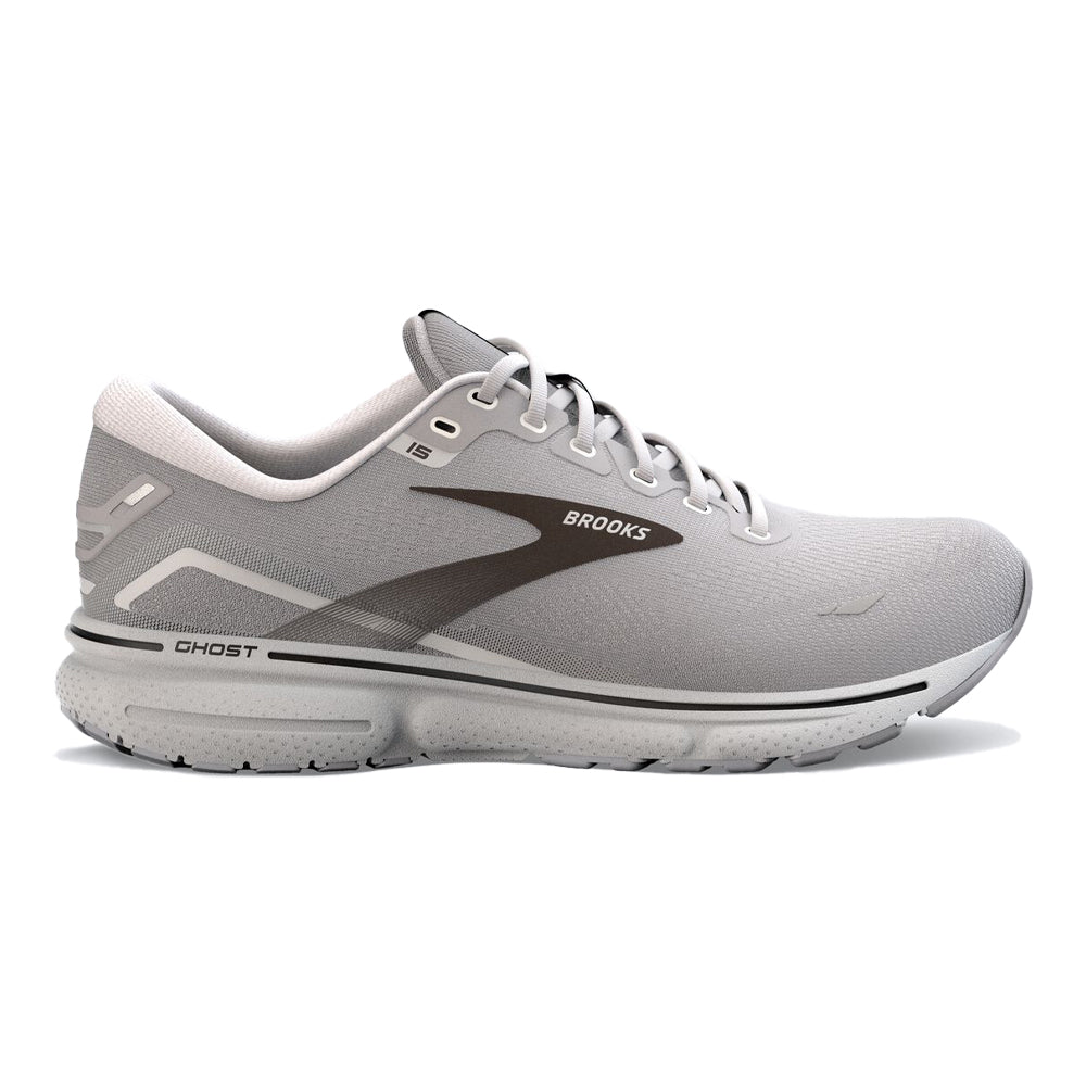 Men's Brooks Ghost 15, Alloy/Oyster/Black, 10.5 B Narrow