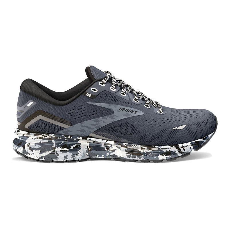 Men's Brooks Ghost 15, Ebony/Black/Oyster, 12.5 D Medium