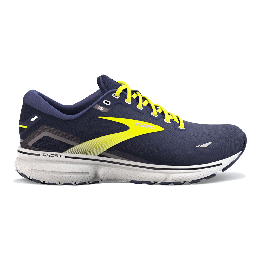 Men's Brooks Ghost 15, Peacoat/Nightlife/Grey, 8.5 2E Wide