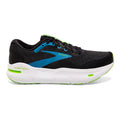 Men's Brooks Ghost Max, Black/Atomic Blue/Jasmine, 10 4E Extra Wide