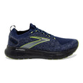 Men's Brooks Glycerin StealthFit 20, Blue/Ebony/Lime, 10.5 D Medium