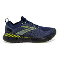Men's Brooks Glycerin StealthFit GTS 20, Blue/Ebony/Lime, 12 D Medium